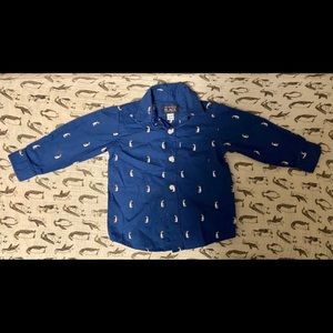 The Children’s Place Penguin Button Down! NWOT :)